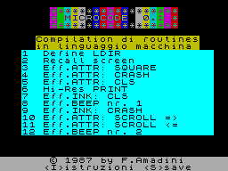 Screen from Microcode