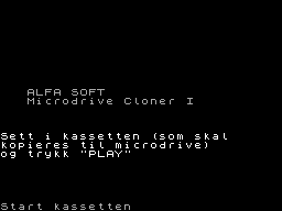 Screen from Microdrive Cloner I