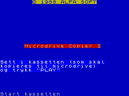 Screen from Microdrive Copier I