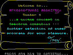 Screen from Microsoftware Magazine No 5