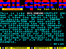 Screen from Milgraph