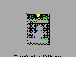 Screen from Minesweeper
