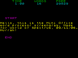 Screen from Mini Office