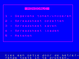 Screen from Minicalc