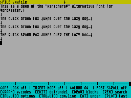 Screen from MinicharsW