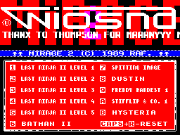Screen from Mirage 2