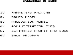 Screen from Modeller X