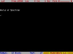 Screen from Modern Word