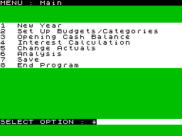 Screen from Money Manager