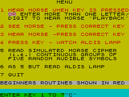 Screen from Morse Code