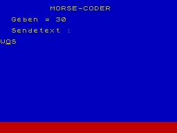 Screen from Morse Coder