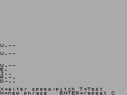 Screen from Morse Trainer