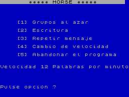 Screen from Morse