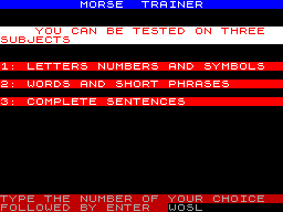 Screen from Morse