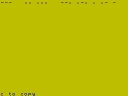 Screen from Morse