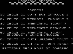 Screen from Morseova Abeceda