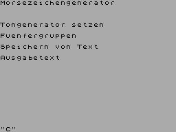 Screen from Morsezeichnengenerator