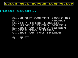 Screen from Multi-Screen Compressor