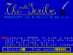 Screen from The Multi Scribe