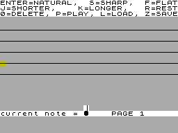 Screen from Music Composer