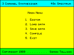 Screen from Music Synth