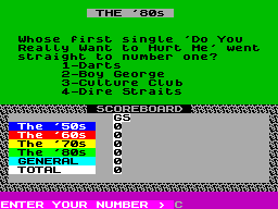 Screen from Music Trivia