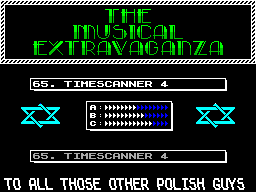 Screen from The Musical Extravaganza