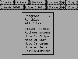 Screen from Neolite Wordbase Catalogue Manager