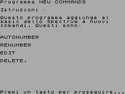 Screen from New Commands