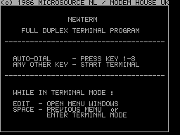 Screen from Newterm
