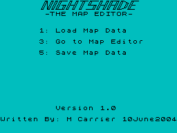 Screen from Nightshade - The Map Editor
