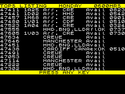 Screen from North Wales 47 Fleet Manager