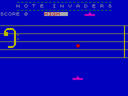 Screen from Note Invaders