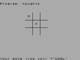 Screen from Noughts and Crosses