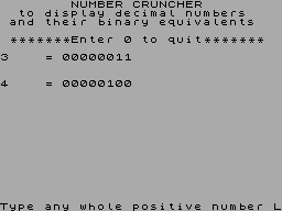 Screen from Number Cruncher