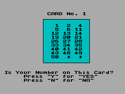 Screen from Numcards