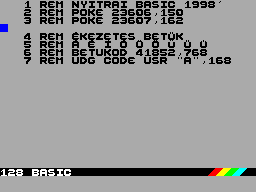 Screen from Nyitrai Basic