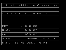Screen from Observationsprogram