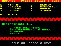 Screen from Octunes