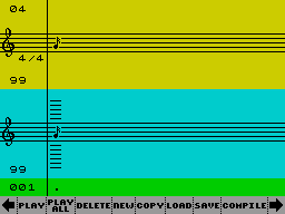 Screen from Orfeus Music Assembler