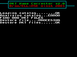 Screen from PKT Name Corrector