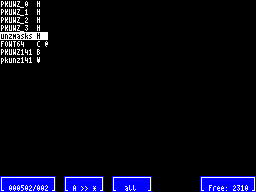 Screen from PKUNZIP