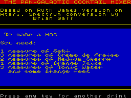 Screen from Pan-Galactic Cocktail Mixer
