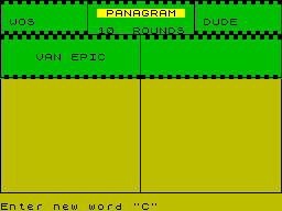 Screen from Panagram