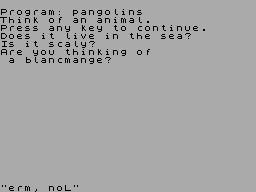 Screen from Pangolins