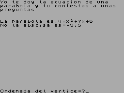 Screen from Parabola
