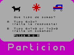 Screen from Particion