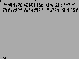 Screen from Pascal HP80