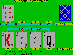 Screen from Patience 2: 8 Cards Patience