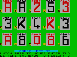 Screen from Patience 5: Pairs